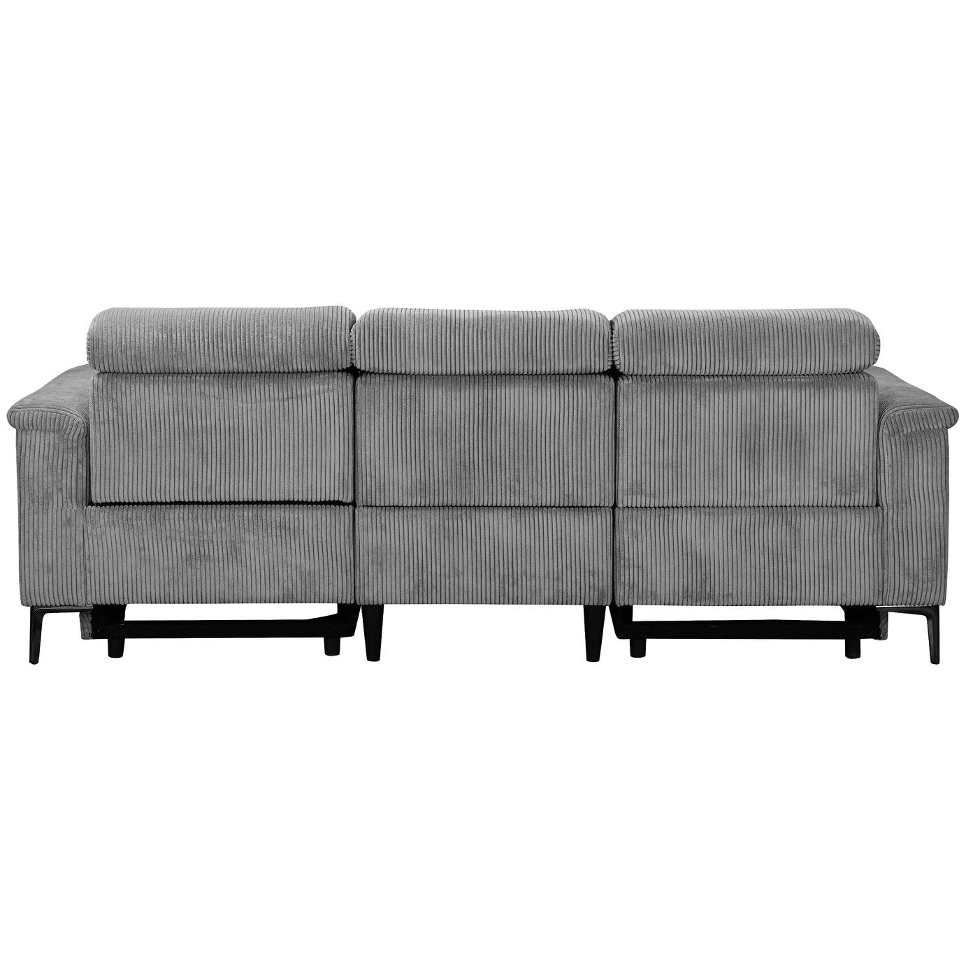 Dorel Lund Fabric 3 Seater Power Recliner Sofa - Grey