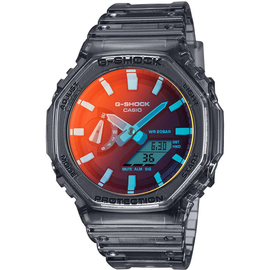 GA-2100 Beach Time Lapse Grey Octagon Quartz 200M Water Resistant Digital Watch