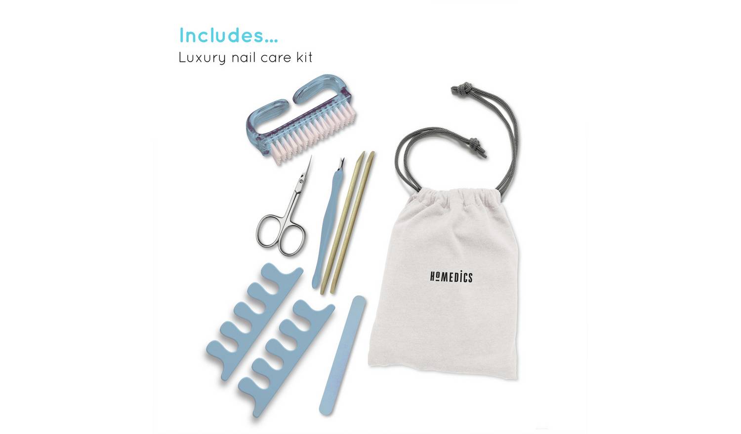 HoMedics Blue Luxury Nail Care Footspa Kit