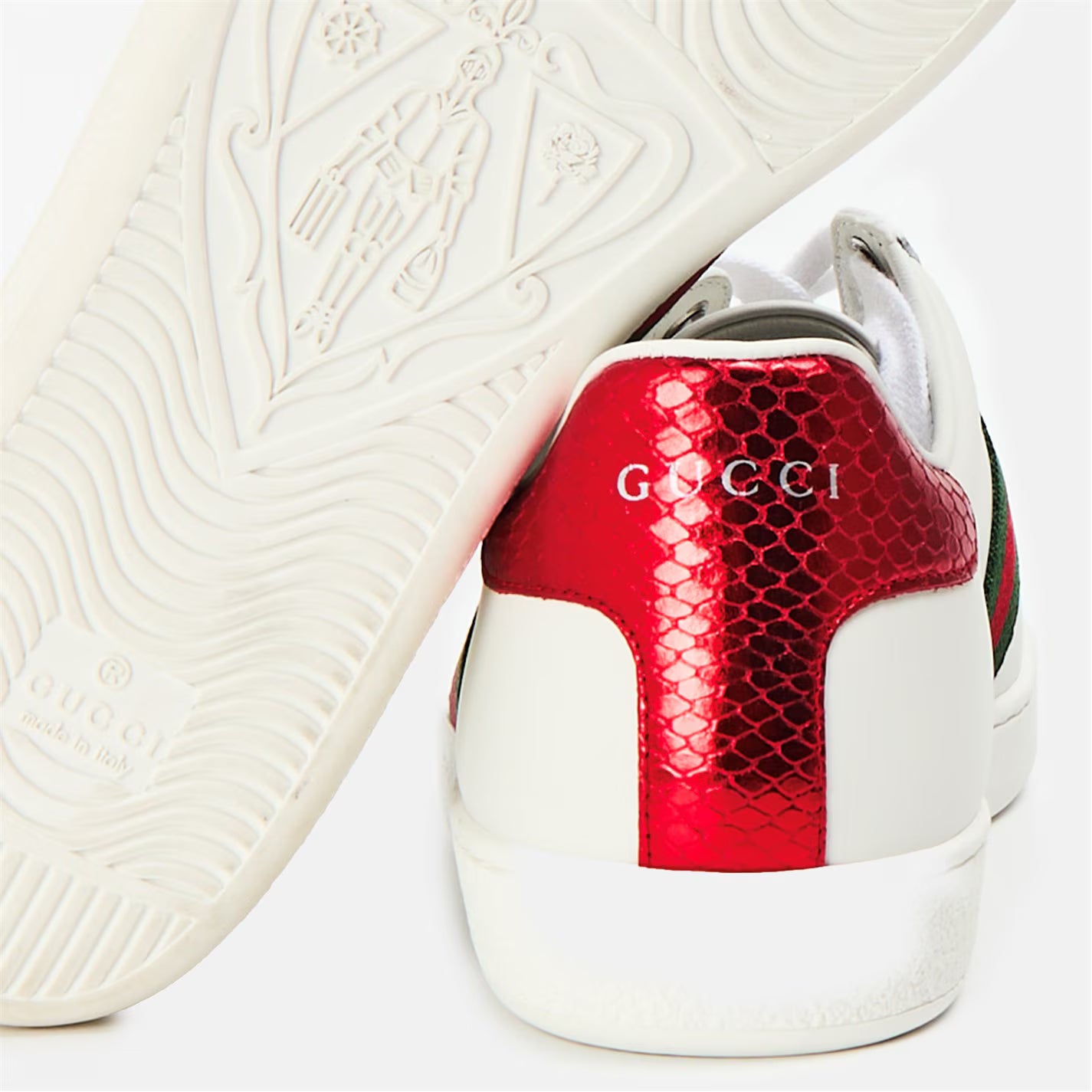 Women's Ace Bee Leather Low-Top Trainers
