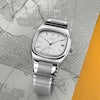 Timex Automatic 1983 E Line Reissue 34mm Stainless Steel Expansion Band Watch