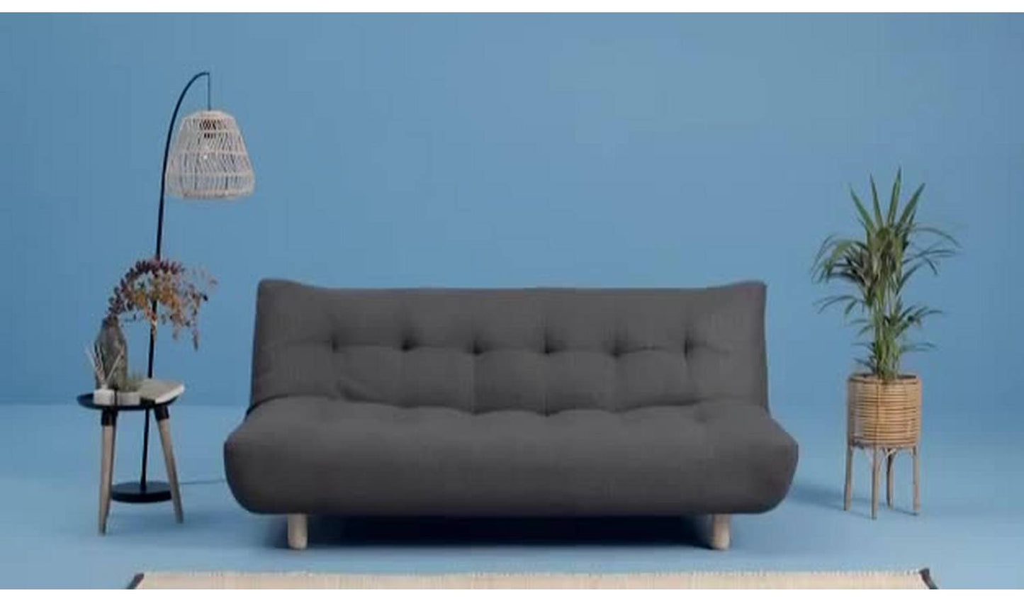 Habitat Kota Boucle 3 Seater ClicClac SofaBed-Charcoal