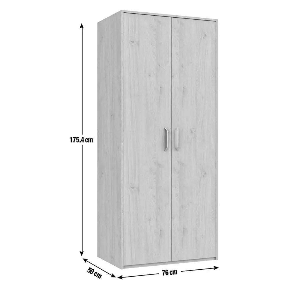 Ashdown 2 Door Wardrobe - Oak Effect