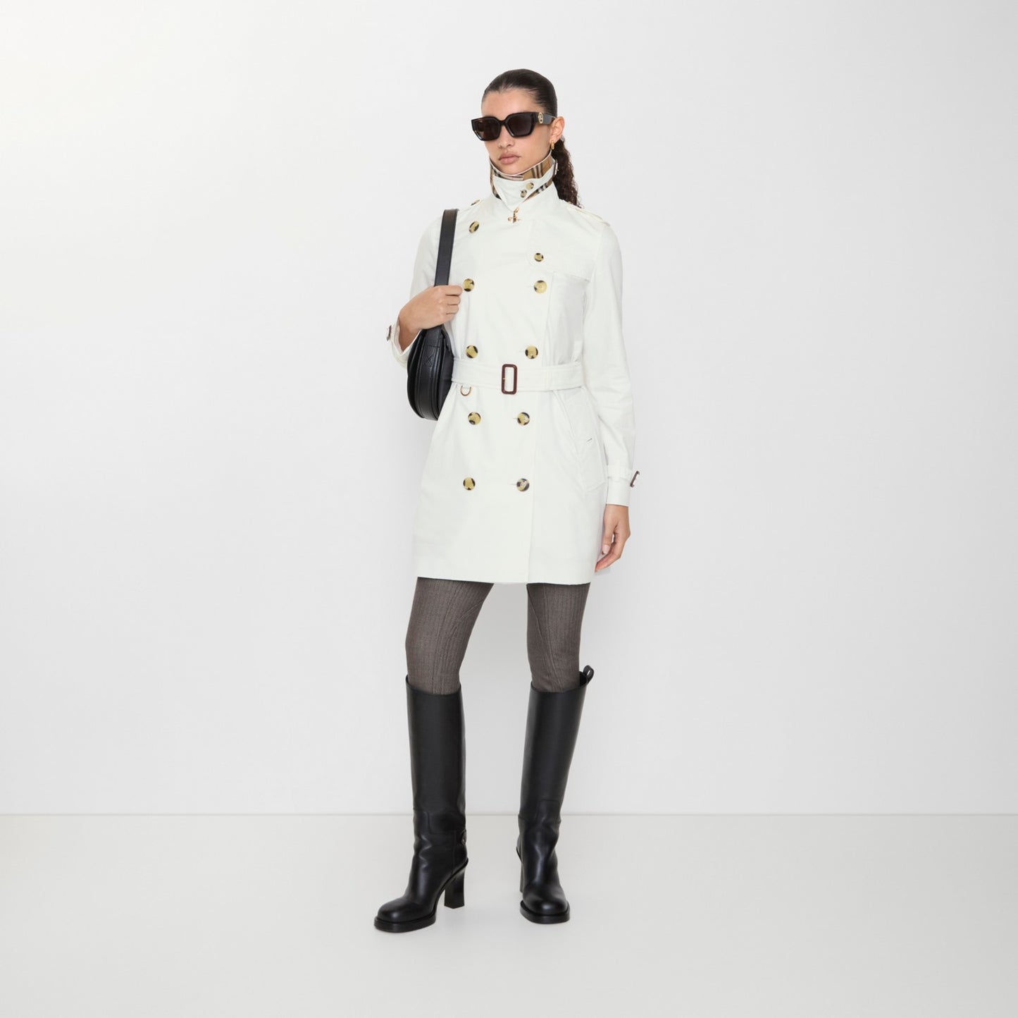 Short Tropical Gabardine Kensington Trench Coat