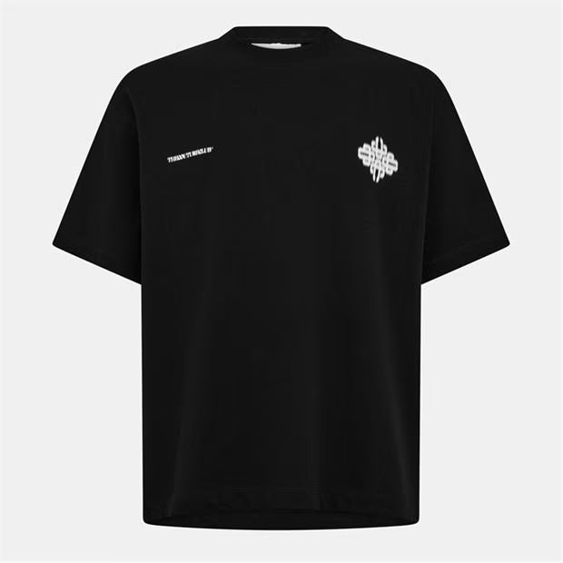 Mens Blurred Graphic Emblem T-Shirt