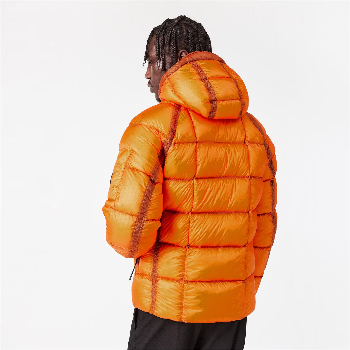 CP COMPANY Men's DD Shell Medium Down Hip Length Hooded Medium Puffer Jacket