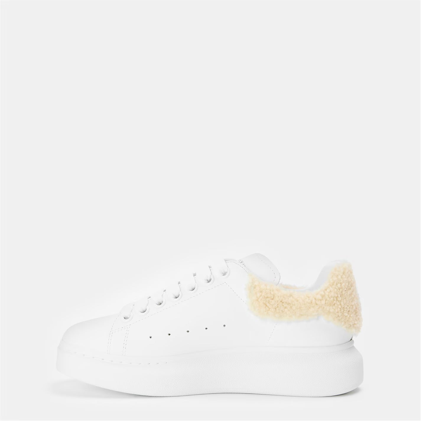 Women's Logo Print Leather Oversized Trainers