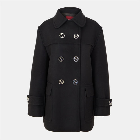 Women's Wool Long Sleeve Oversized Fit Pea Coat