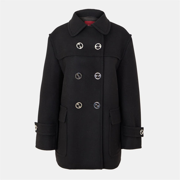 Women's Wool Long Sleeve Oversized Fit Pea Coat