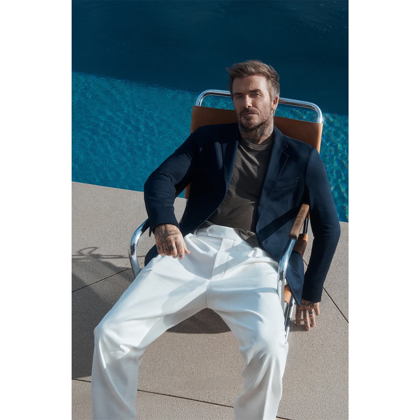 BOSS Men's Double Breasted Tailored Stretch Trousers