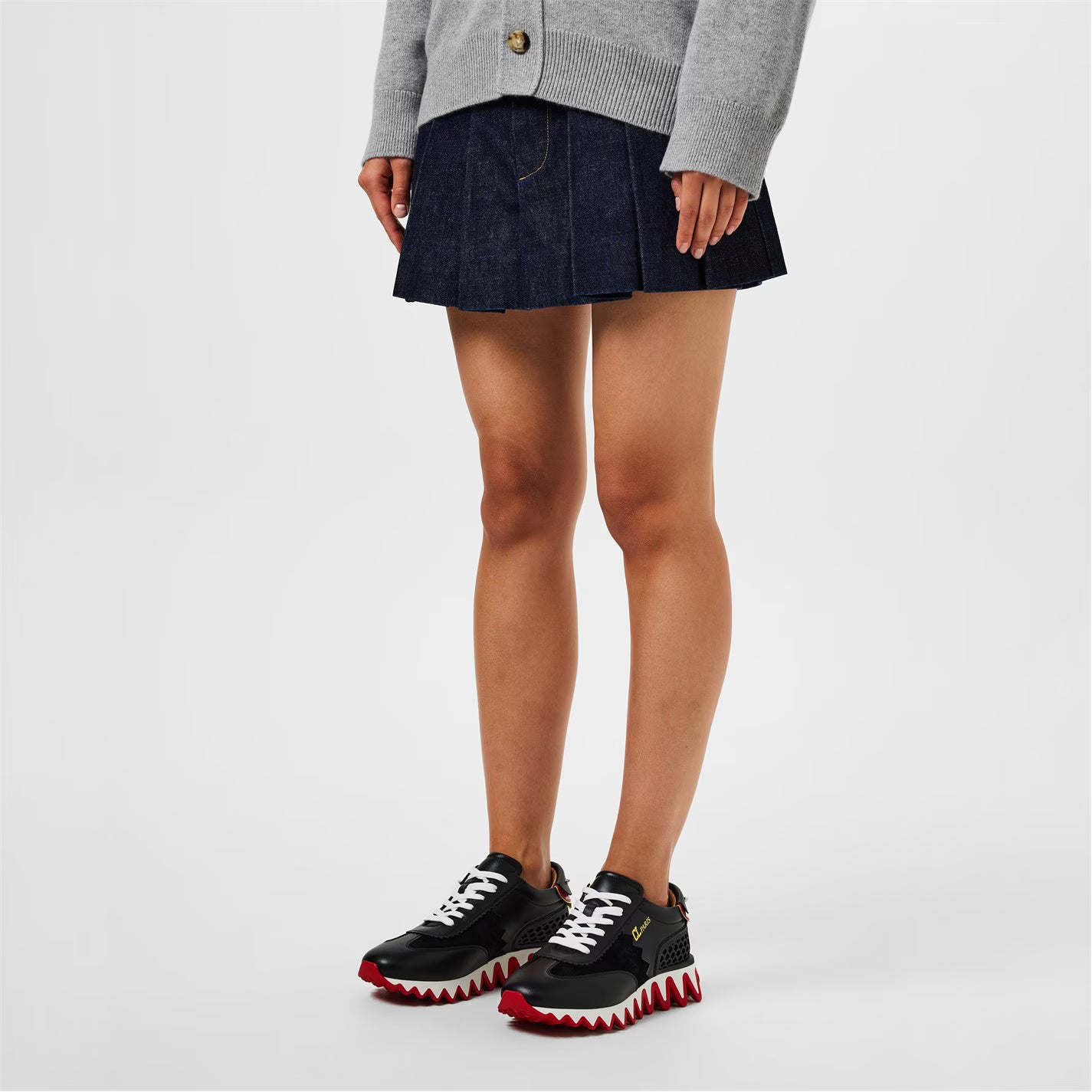 Women's Leather Loubishark Trainers