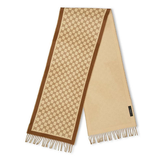 Gucci Monogram Knitted Wool Scarf