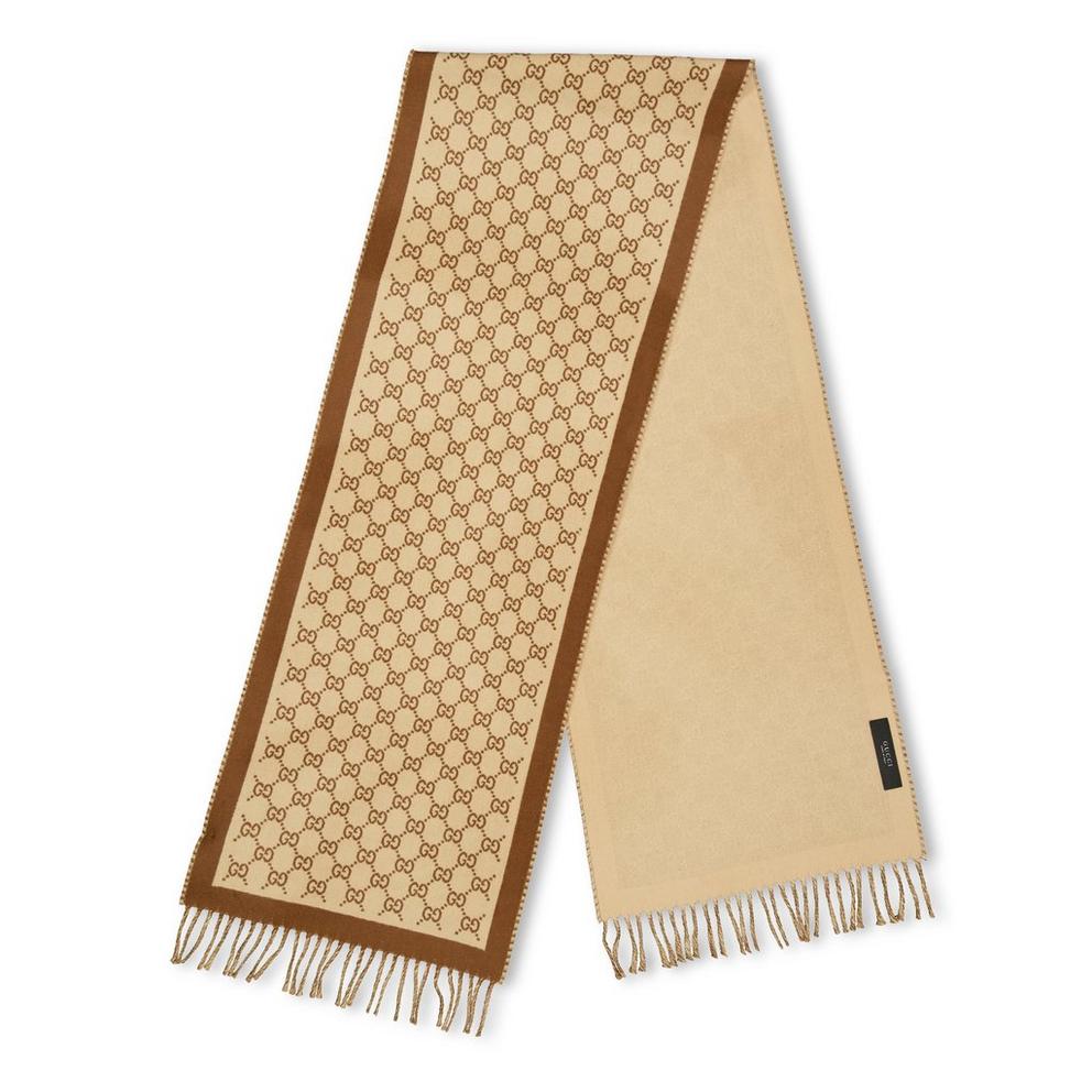 Gucci Monogram Knitted Wool Scarf