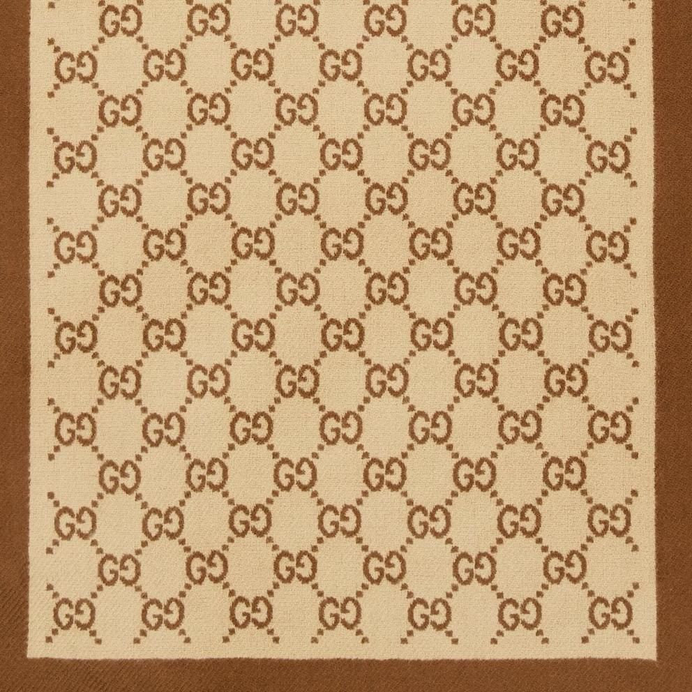 Gucci Monogram Knitted Wool Scarf