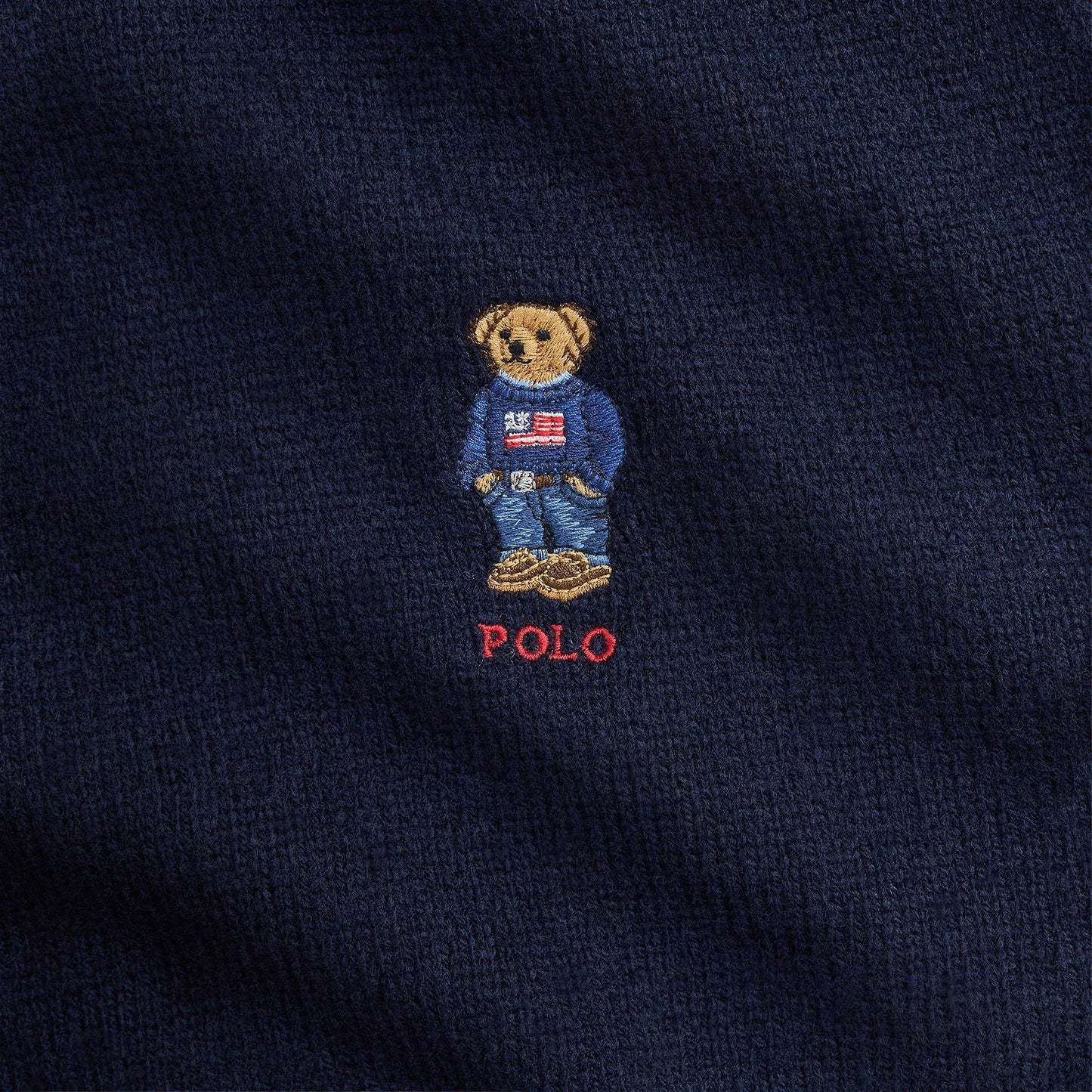 Polo Ralph Lauren Wool Blend Bear Scarf and Beanie Gift Box Winter Set
