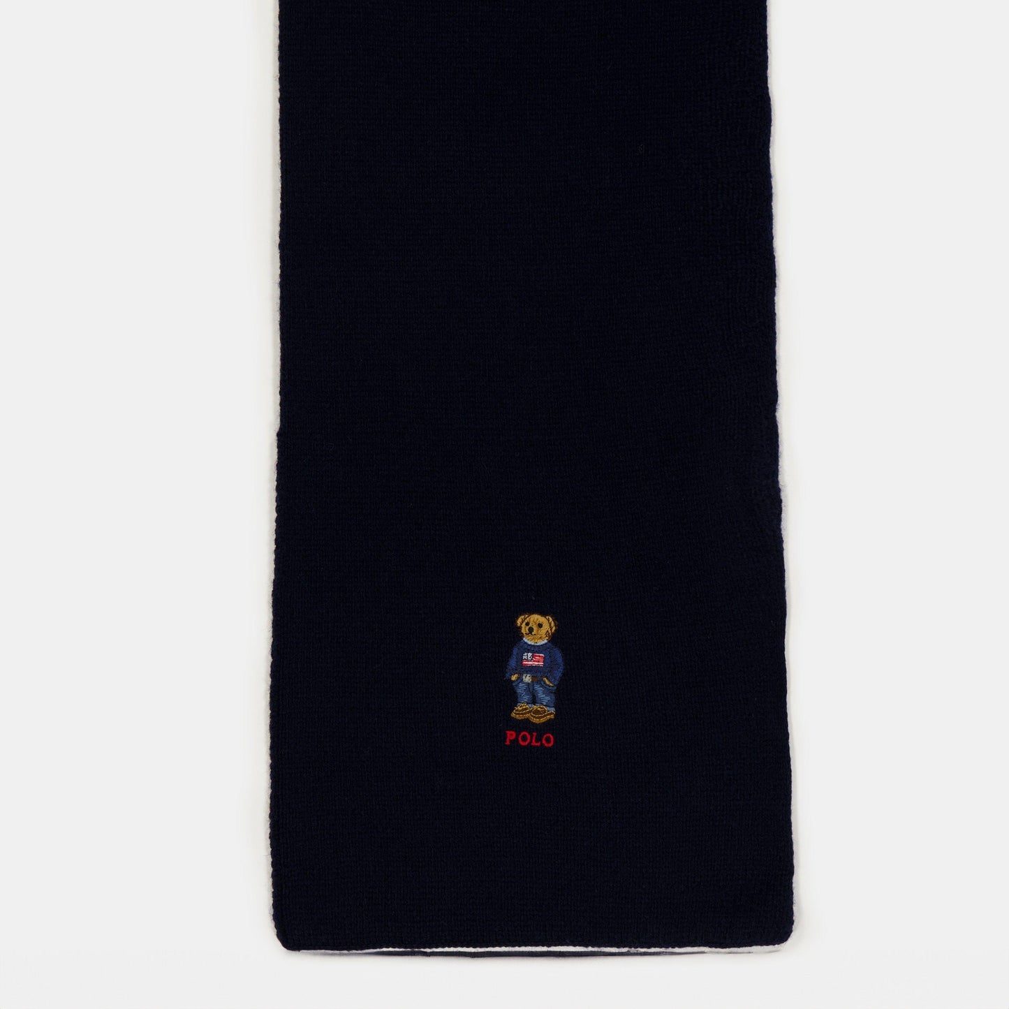 Polo Ralph Lauren Wool Blend Bear Scarf and Beanie Gift Box Winter Set