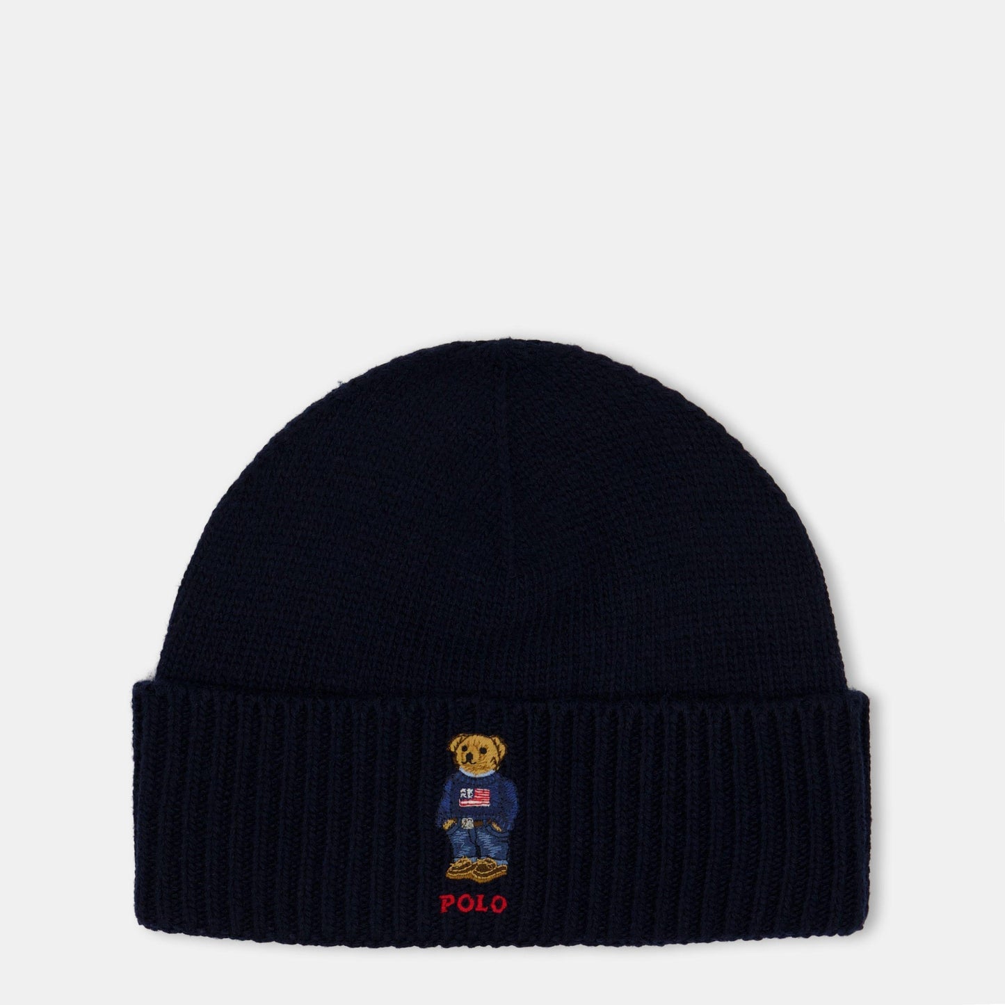 Polo Ralph Lauren Wool Blend Bear Scarf and Beanie Gift Box Winter Set