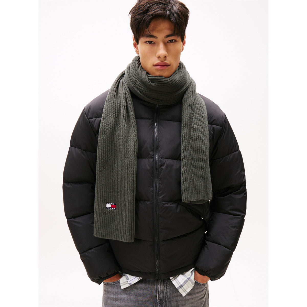 Tommy Jeans Heritage Rib-Knit Scarf