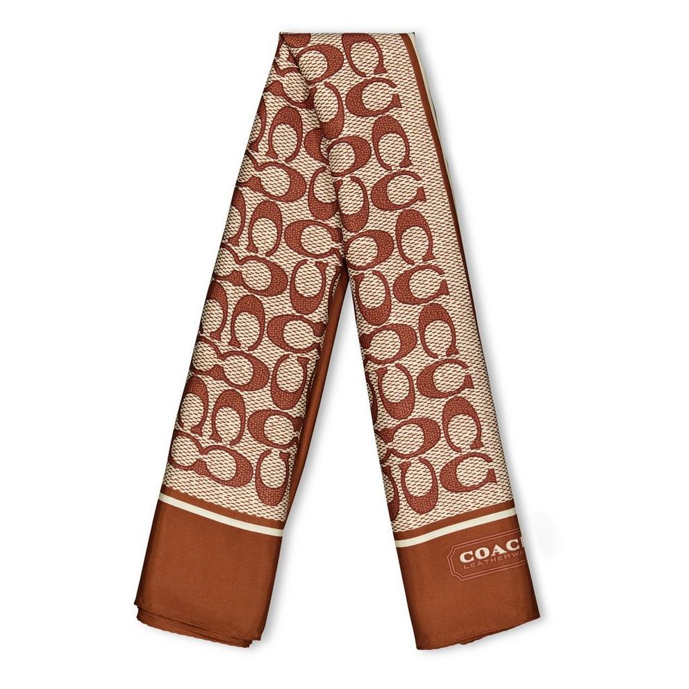 Coach TEXTURED SIGNATURE C PRINTED SILK SQUARE