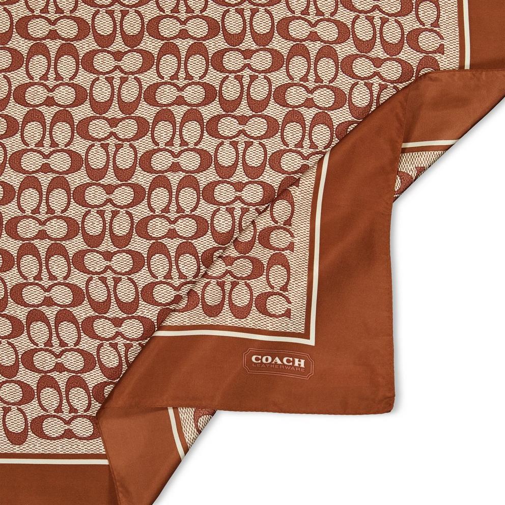 Coach TEXTURED SIGNATURE C PRINTED SILK SQUARE
