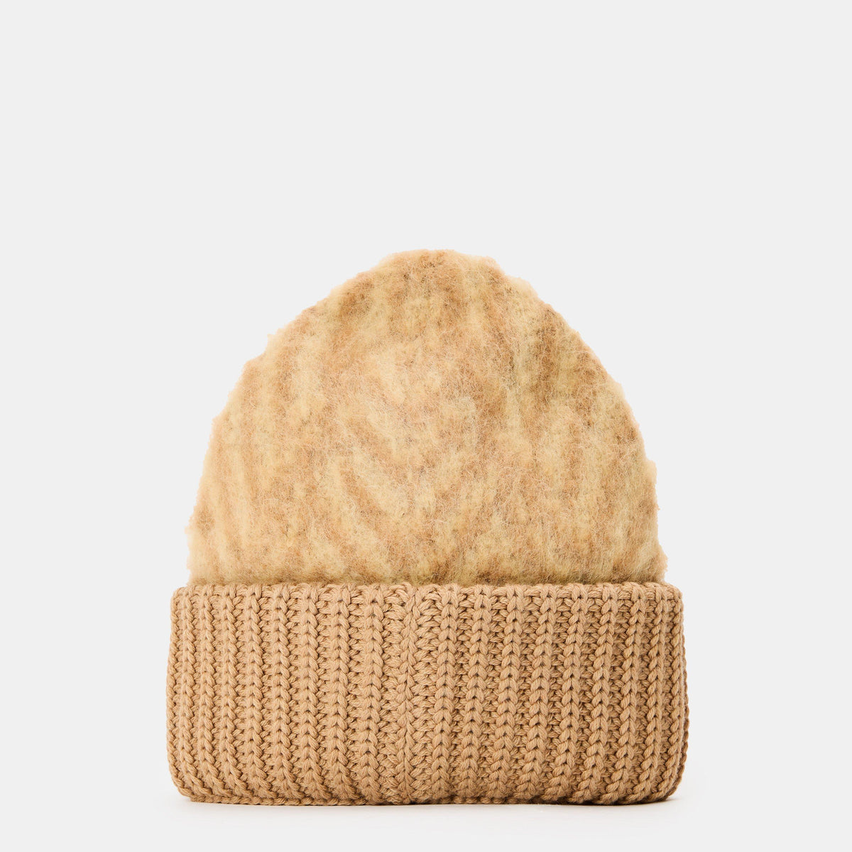 Fendi Brown Chevron alpaca hat