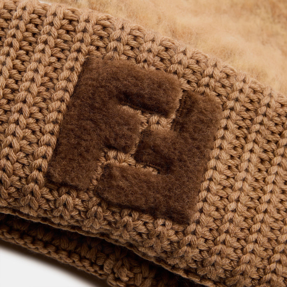 Fendi Brown Chevron alpaca hat