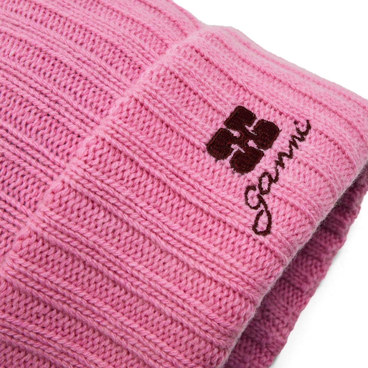 Ganni Womens Future Logo Knit Beanie