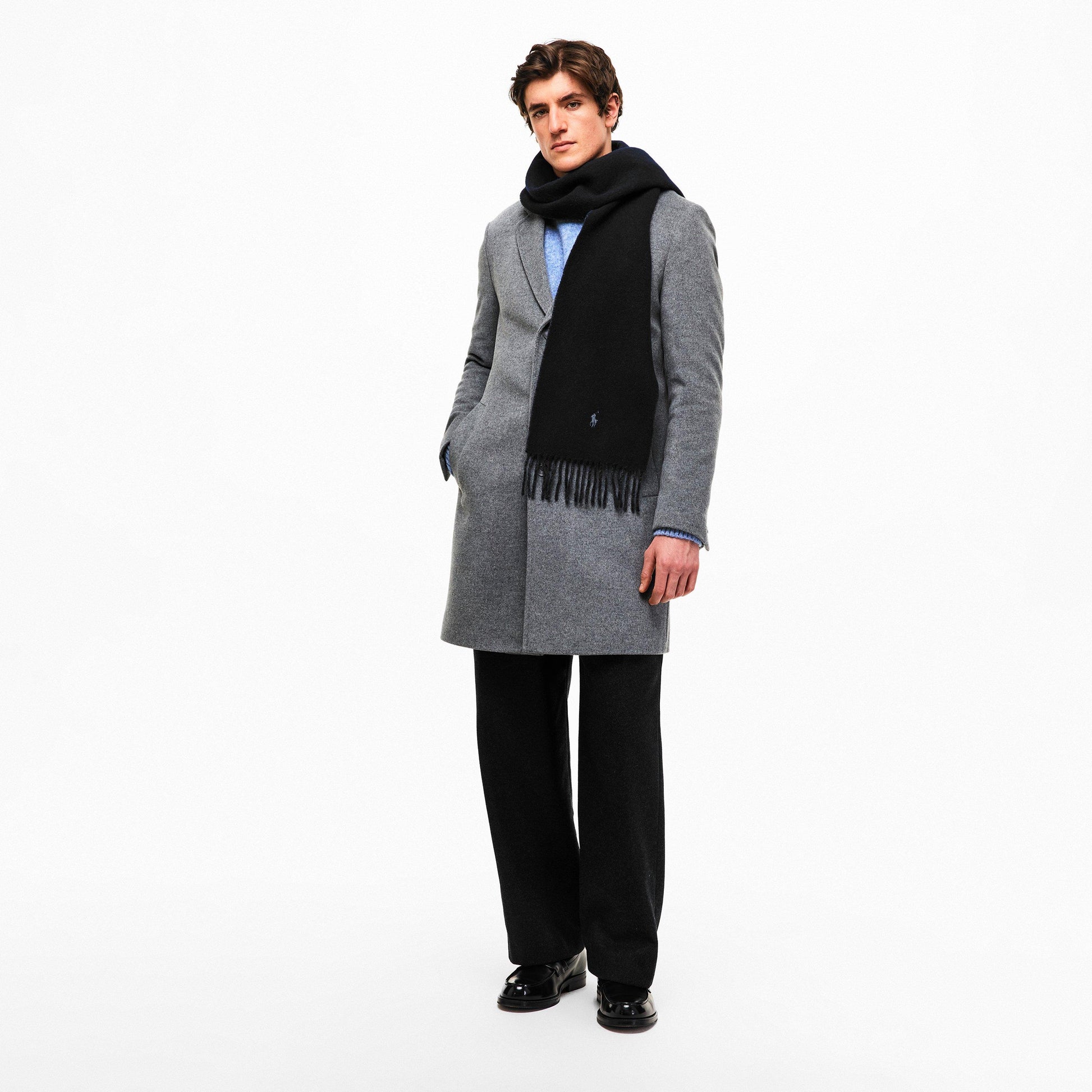 Polo Ralph Lauren Reversible Wool Blend Scarf