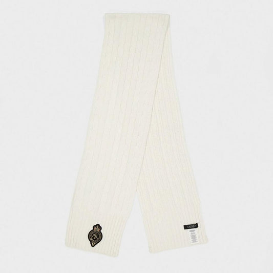 Lauren by Ralph Lauren Crest Cable-Knit Scarf