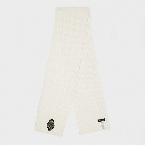 Lauren by Ralph Lauren Crest Cable-Knit Scarf