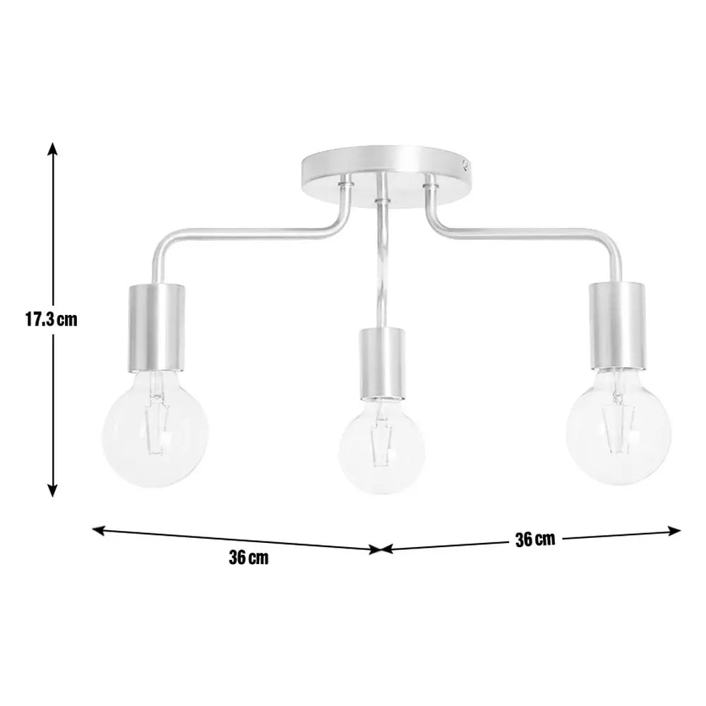 Argos Home Rayner 3 Light Flush Ceiling Light - Brass