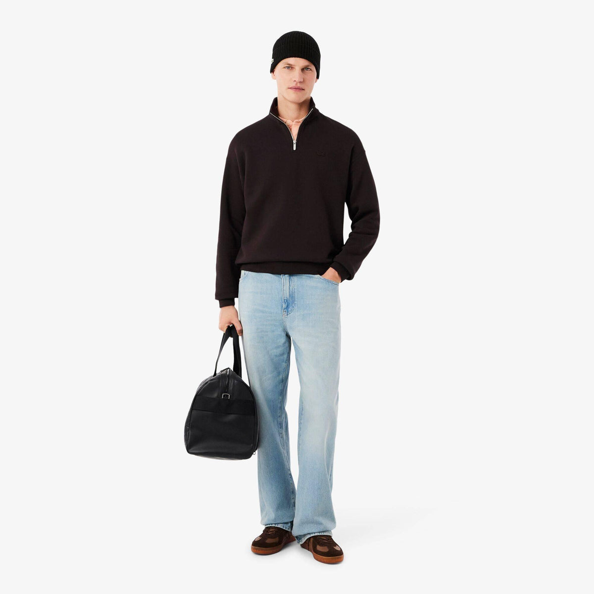 Lacoste Men's Ribbed Knitted Beanie