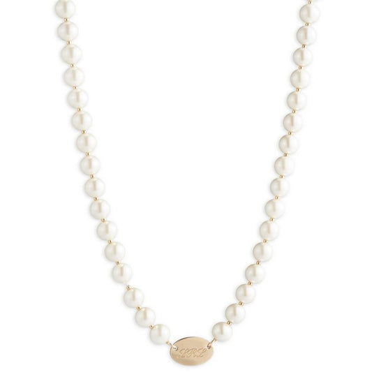 Lauren by Ralph Lauren Lauren Ralph Lauren Gold & Pearl Logo Necklace
