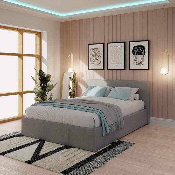 End Lift Ottoman Bed Faux Leather