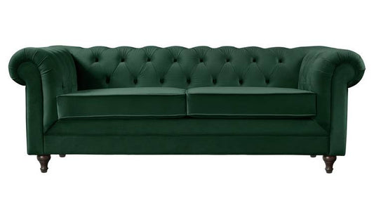Habitat Chesterfield Velvet 3 Seater Sofa - Green