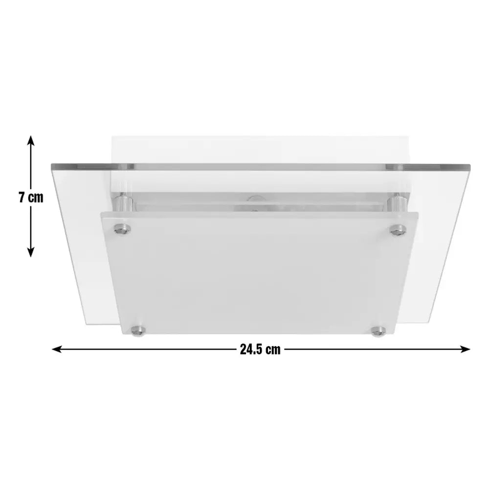 Argos Home Square Glass Bathroom Flush Ceiling Light - Clear