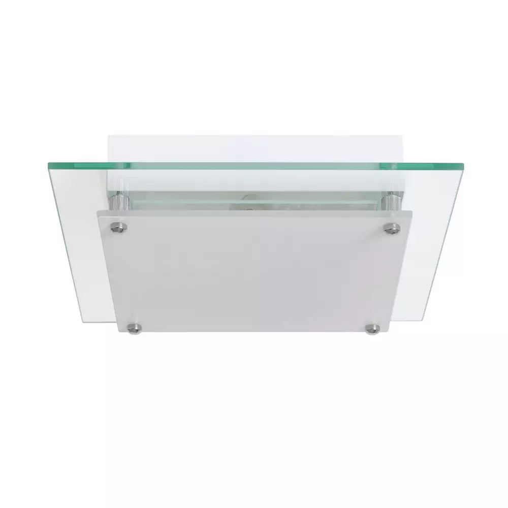 Argos Home Square Glass Bathroom Flush Ceiling Light - Clear