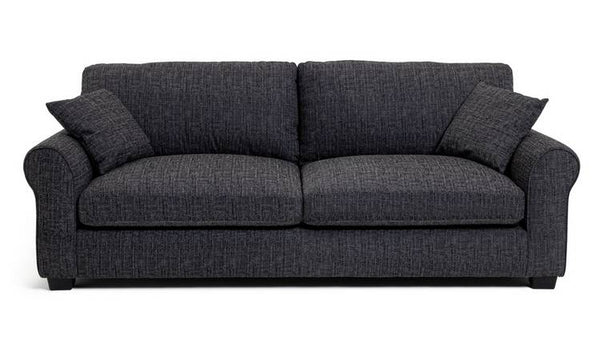 Argos Home Lisbon Fabric 4 Seater Sofa - Charcoal