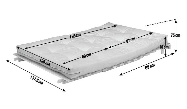 Kyoto Tosa 2 Seater Futon Sofa Bed - Grey