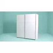Habitat Holsted 180cm Sliding Wardrobe - White Gloss