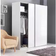 Habitat Holsted 180cm Sliding Wardrobe - White Gloss