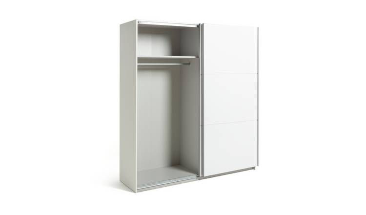 Habitat Holsted 180cm Sliding Wardrobe - White Gloss