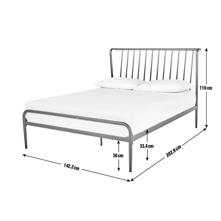 Habitat Kanso Double Metal Bed Frame - Black