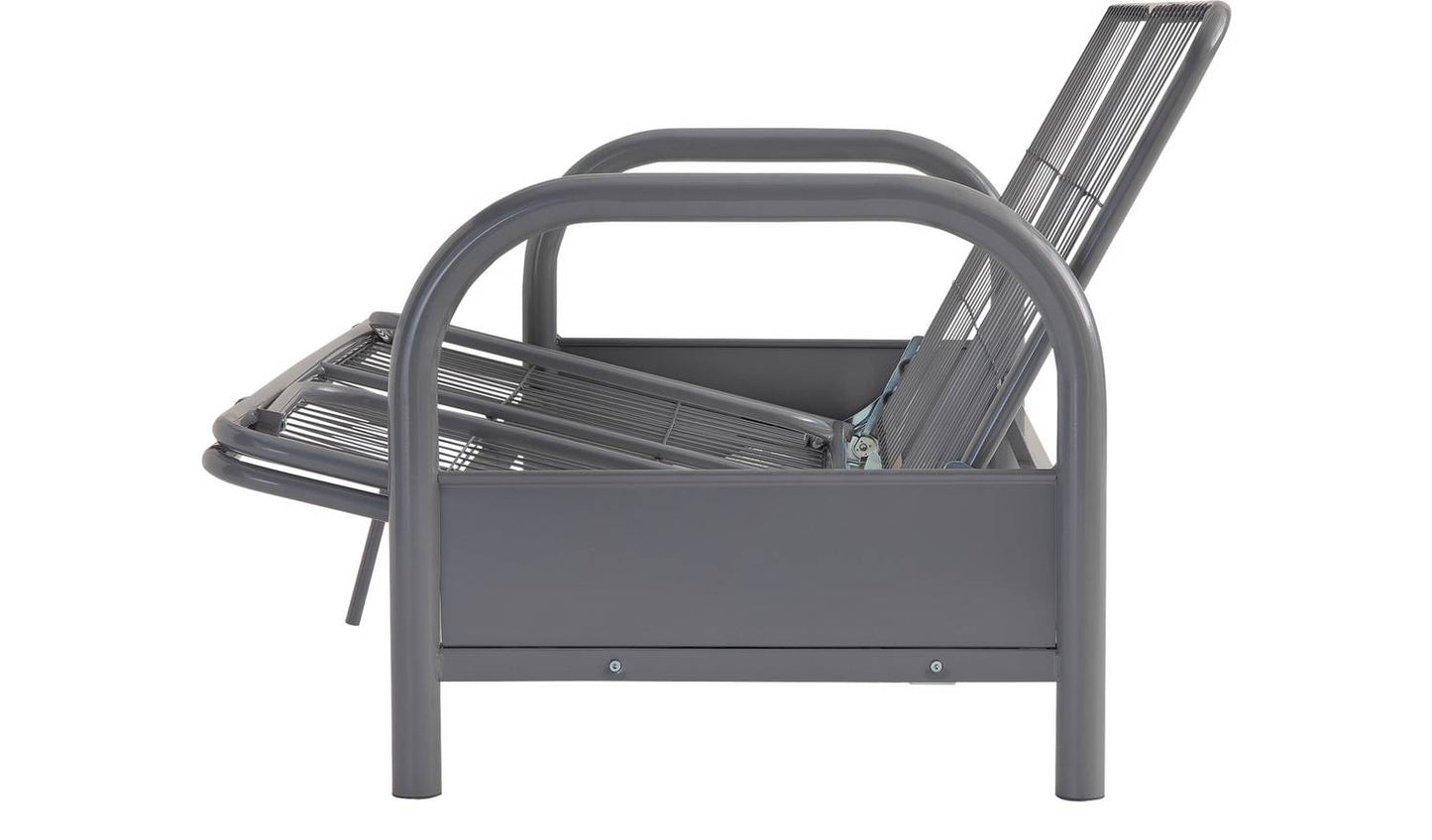 Argos Home Mexico 2 Seater Futon Sofa Bed - Grey
