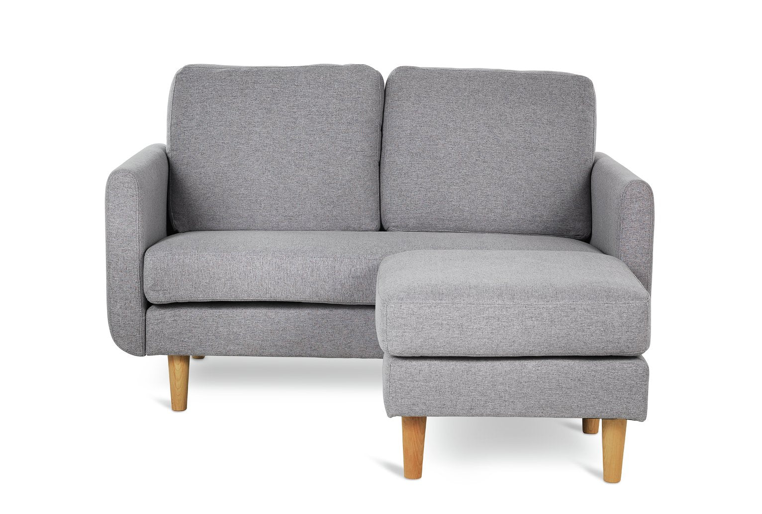Habitat Remi Fabric 2 Seater Chaise - Light Grey