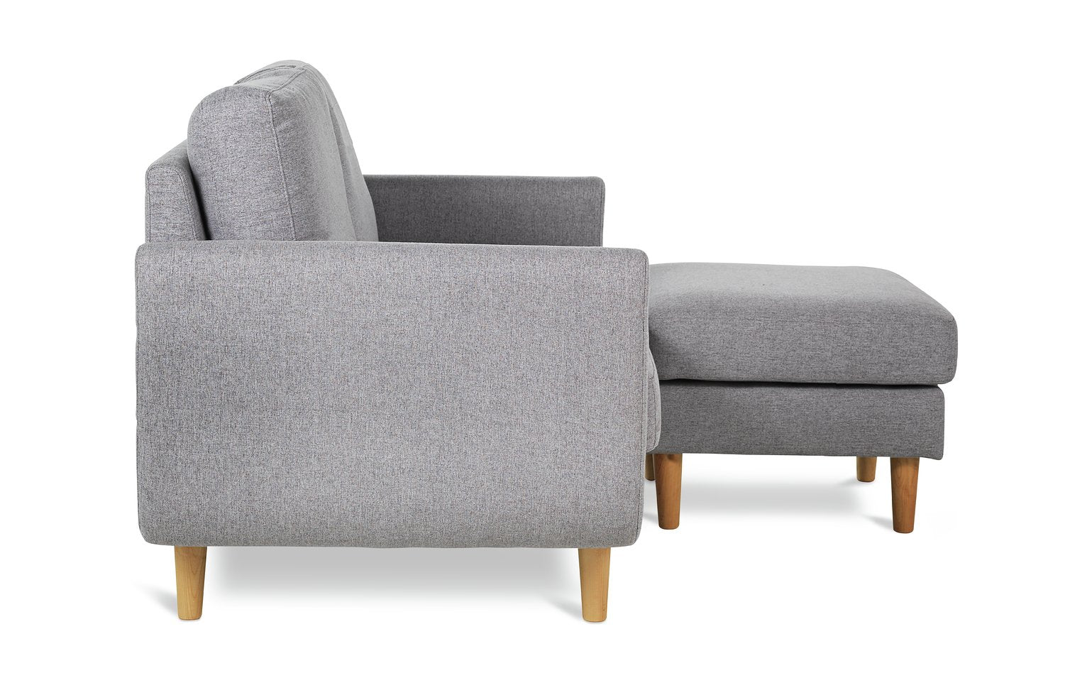 Habitat Remi Fabric 2 Seater Chaise - Light Grey