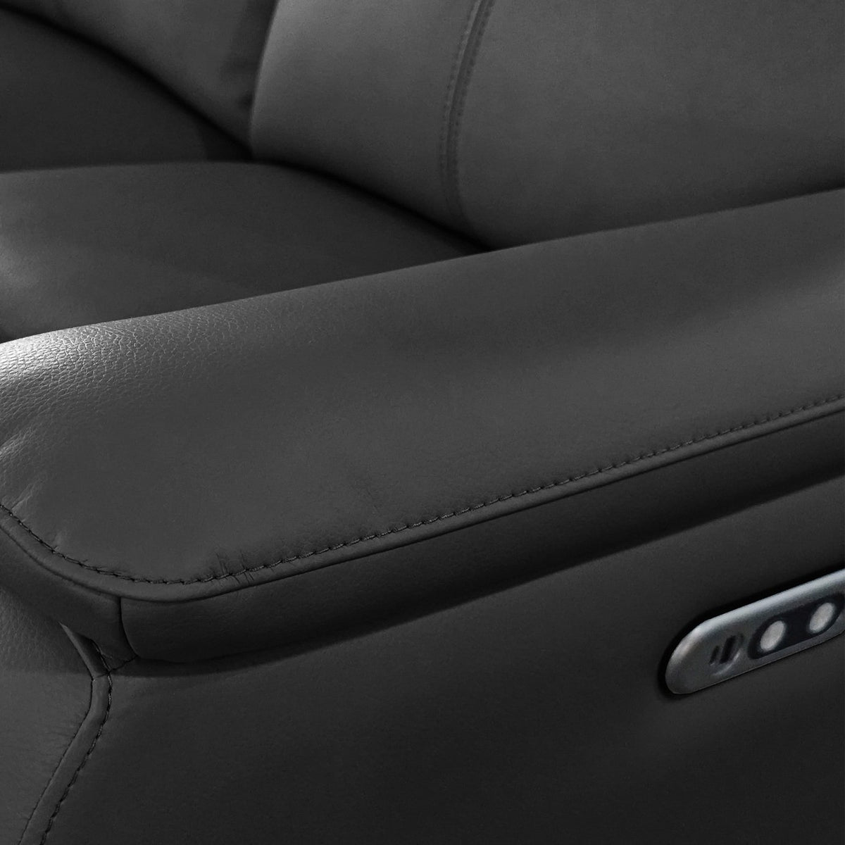 Aspire Kingsmere Leather Power Recliner Corner Sofa - Black