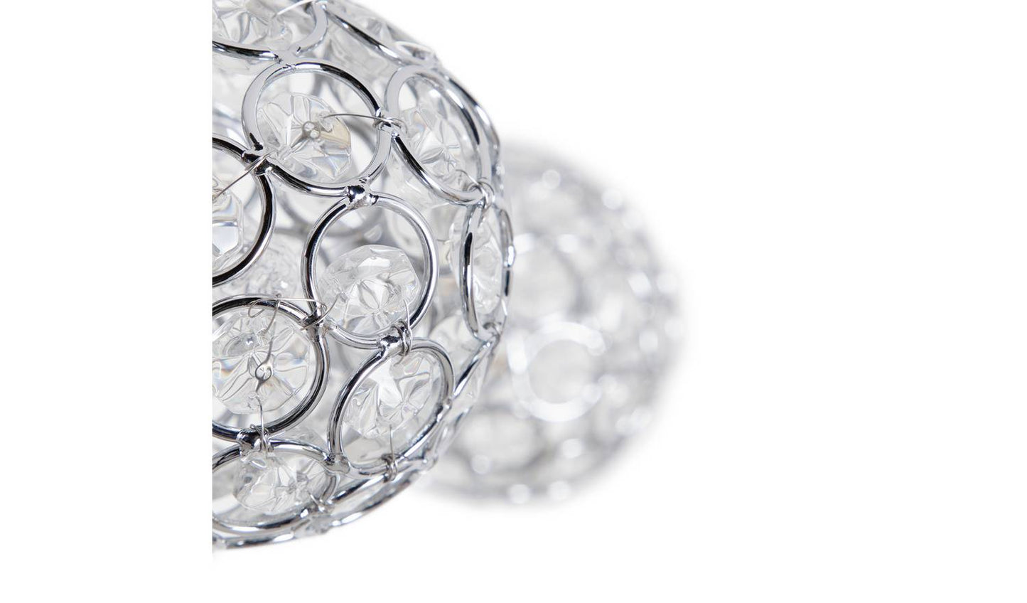 Argos Home Beaded Globes 5 Arm Ceiling Light - Chrome