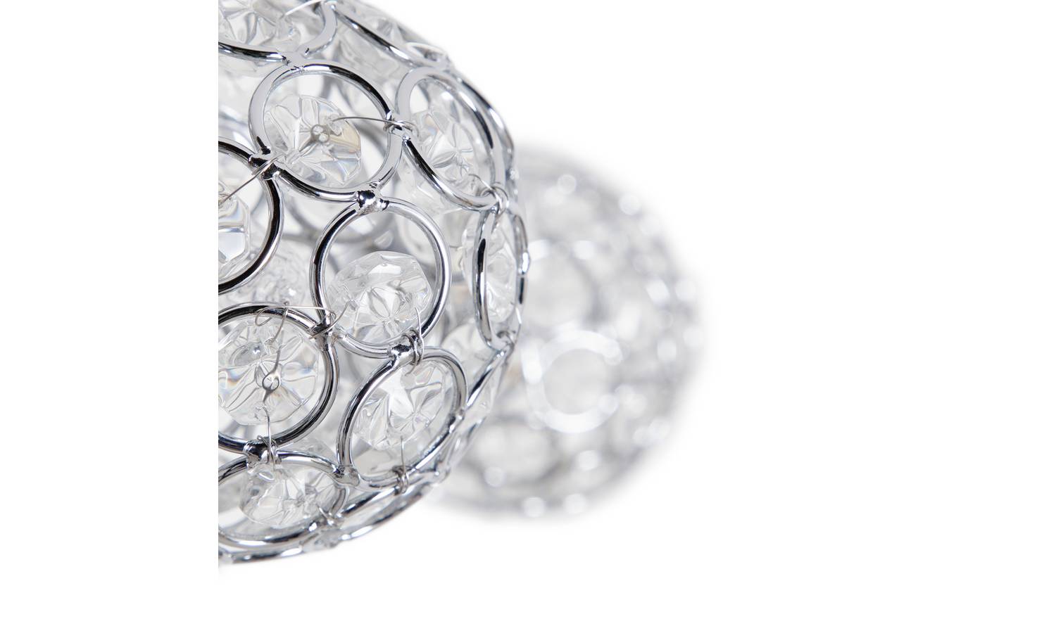 Argos Home Beaded Globes 5 Arm Ceiling Light - Chrome