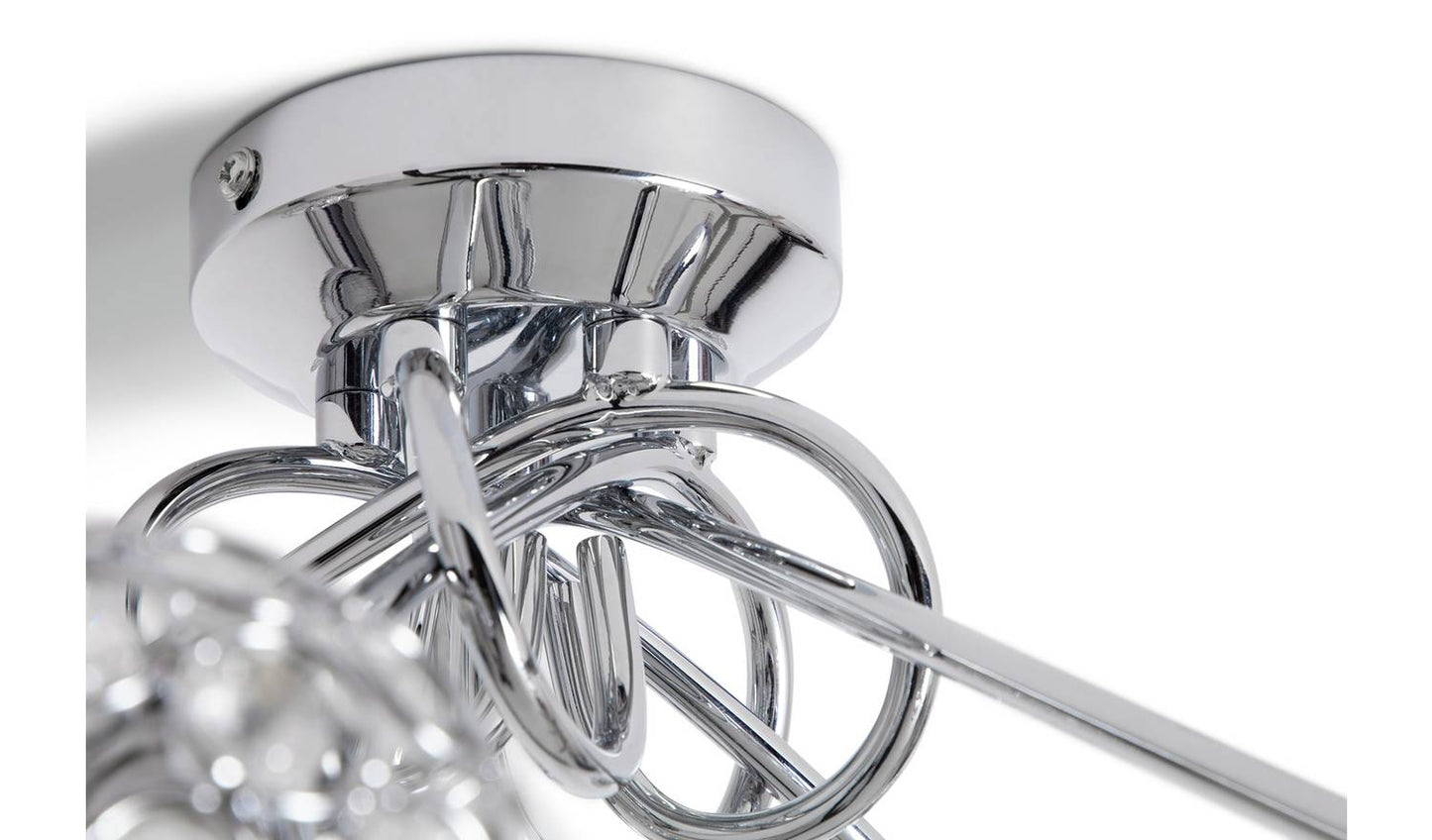 Argos Home Beaded Globes 5 Arm Ceiling Light - Chrome